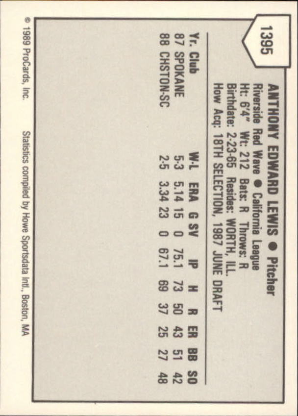 B3128- 1989 ProCards Minor League BB Cards Group7 -You Pick- 15+ FREE US SHIP - Picture 249 of 405