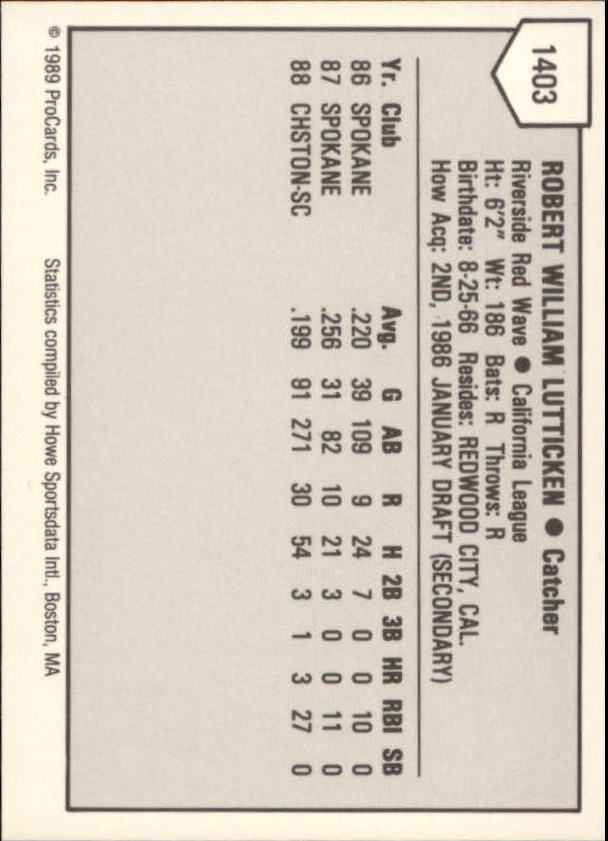 B3128- 1989 ProCards Minor League BB Cards Group7 -You Pick- 15+ FREE US SHIP - Picture 265 of 405