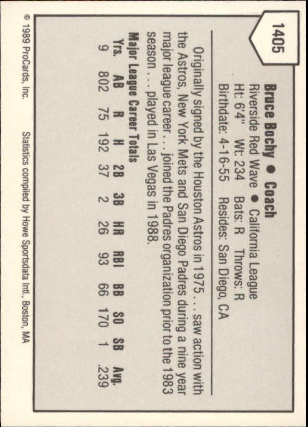 B3128- 1989 ProCards Minor League BB Cards Group7 -You Pick- 15+ FREE US SHIP - Picture 269 of 405