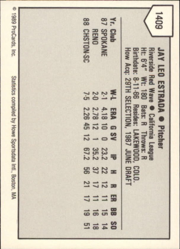 B3128- 1989 ProCards Minor League BB Cards Group7 -You Pick- 15+ FREE US SHIP - Picture 277 of 405