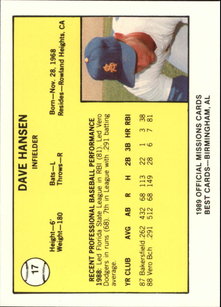 B4997- 1989 Best Minor League Baseball Cards G2 -You Pick- 15+ FREE US SHIP - Picture 401 of 421