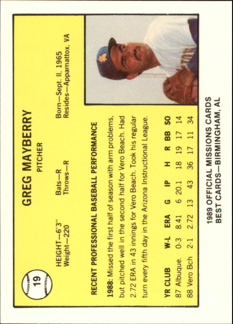 B4997- 1989 Best Minor League Baseball Cards G2 -You Pick- 15+ FREE US SHIP - Picture 405 of 421