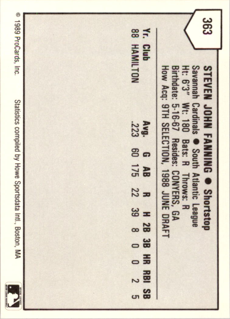 B3128- 1989 ProCards Minor League BB Cards Group7 -You Pick- 15+ FREE US SHIP - Picture 339 of 405