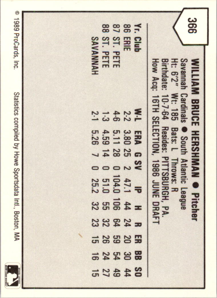 B3128- 1989 ProCards Minor League BB Cards Group7 -You Pick- 15+ FREE US SHIP - Picture 345 of 405