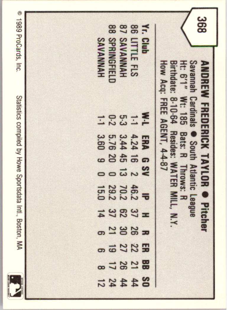 B3128- 1989 ProCards Minor League BB Cards Group7 -You Pick- 15+ FREE US SHIP - Picture 349 of 405