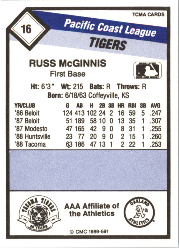 B4996- 1989 CMC Baseball Assorted Cards GROUP2 -You Pick- 15+ FREE US SHIP - Picture 135 of 247