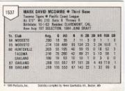 1989 Tacoma Tigers ProCards #1537 Mark McGwire back image