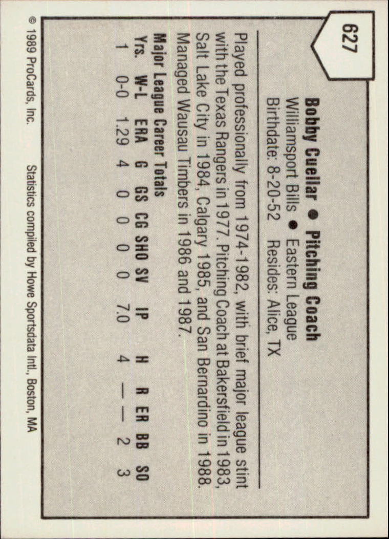 B3128- 1989 ProCards Minor League BB Cards Group7 -You Pick- 15+ FREE US SHIP - Picture 361 of 405