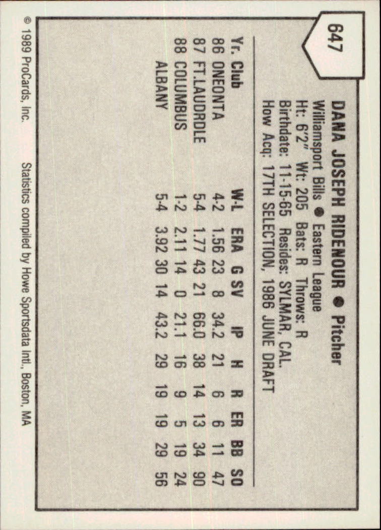 B3128- 1989 ProCards Minor League BB Cards Group7 -You Pick- 15+ FREE US SHIP - Picture 401 of 405