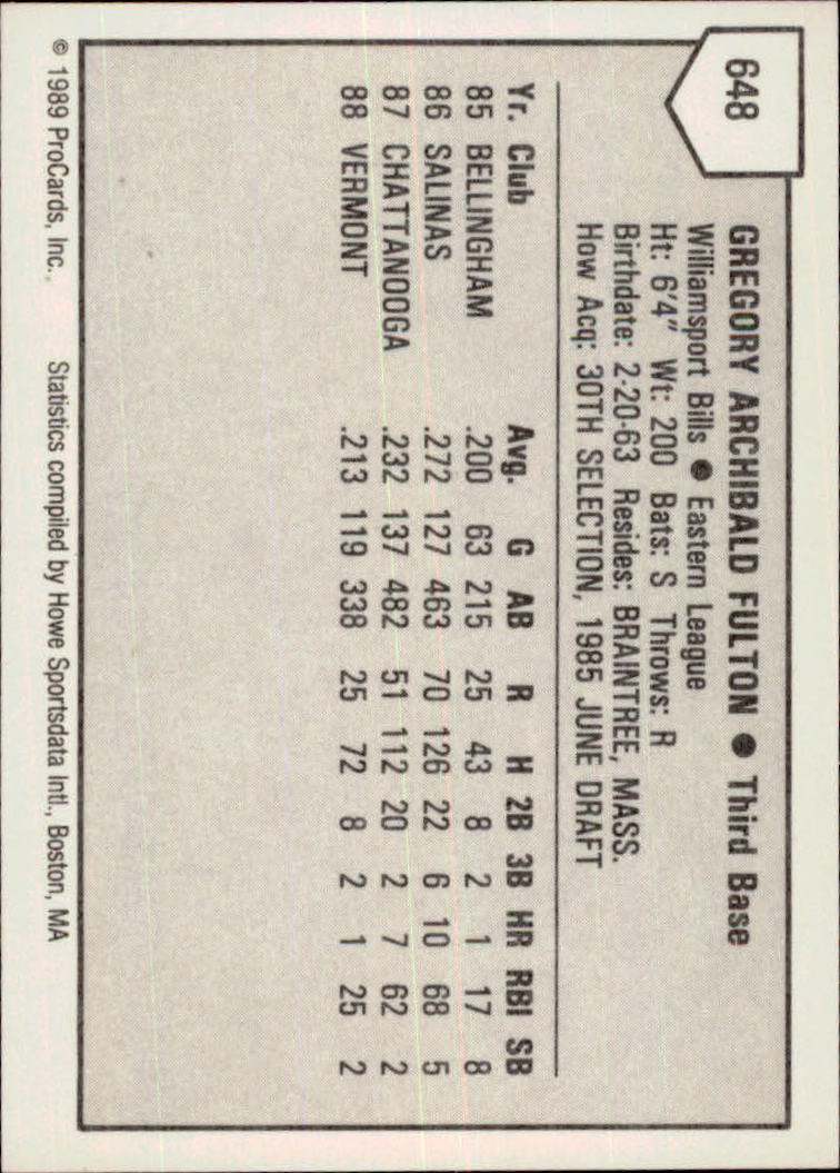 B3128- 1989 ProCards Minor League BB Cards Group7 -You Pick- 15+ FREE US SHIP - Picture 403 of 405