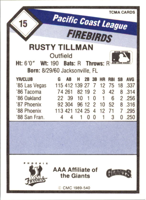 B4996- 1989 CMC Baseball Assorted Cards GROUP1 -You Pick- 15+ FREE US SHIP - Picture 279 of 299