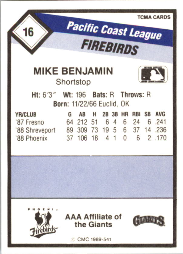 B4996- 1989 CMC Baseball Assorted Cards GROUP1 -You Pick- 15+ FREE US SHIP - Picture 281 of 299