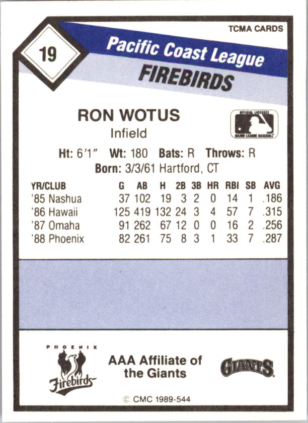 B4996- 1989 CMC Baseball Assorted Cards GROUP1 -You Pick- 15+ FREE US SHIP - Picture 287 of 299