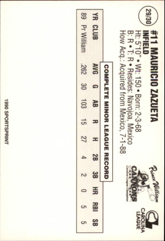 1990 Prince William Cannons Team Issue Baseball Cards - Picture 59 of 61