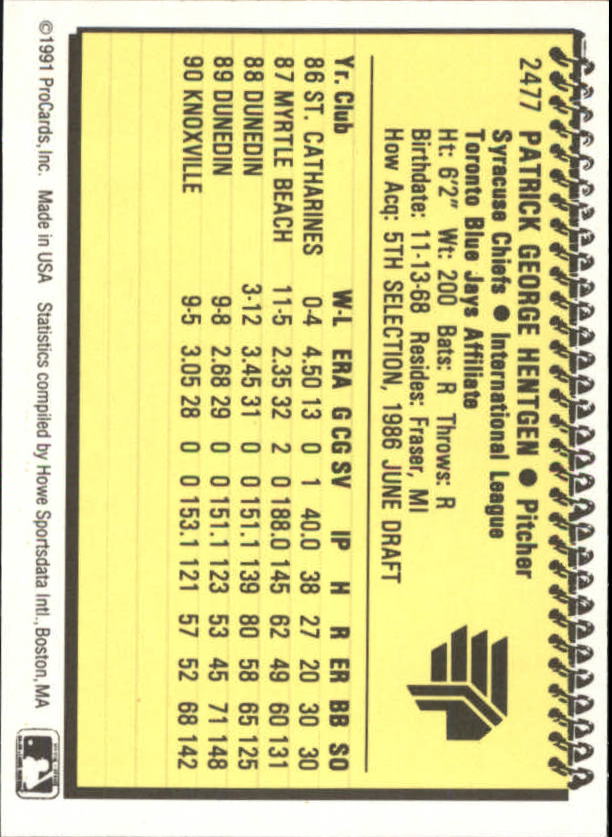 B3142- 1991 ProCards Minor League BB Cards Group14 -You Pick- 15+ FREE US SHIP - Picture 97 of 147