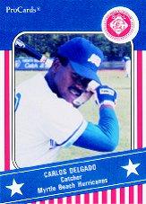 1991 South Atlantic League All-Stars ProCards #SAL37 Carlos Delgado