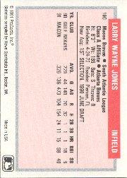 1991 Macon Braves ProCards #872 Chipper Jones back image