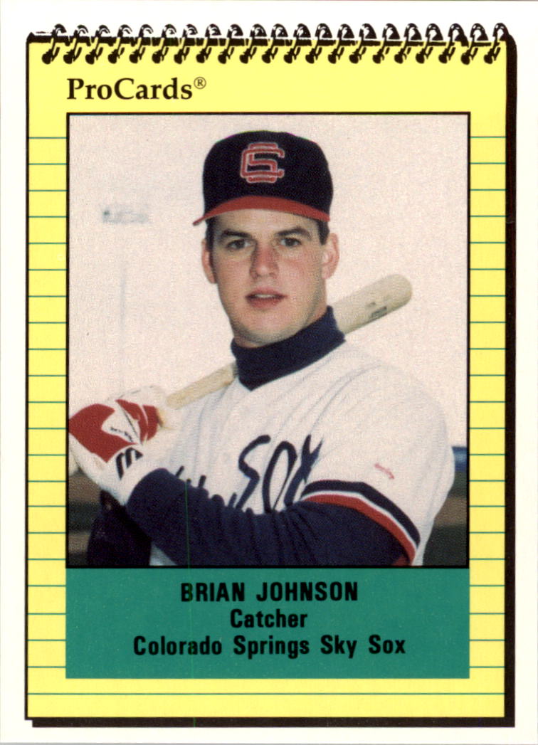 1991 Colorado Springs Sky Sox ProCards #2186 Brian Johnson back image