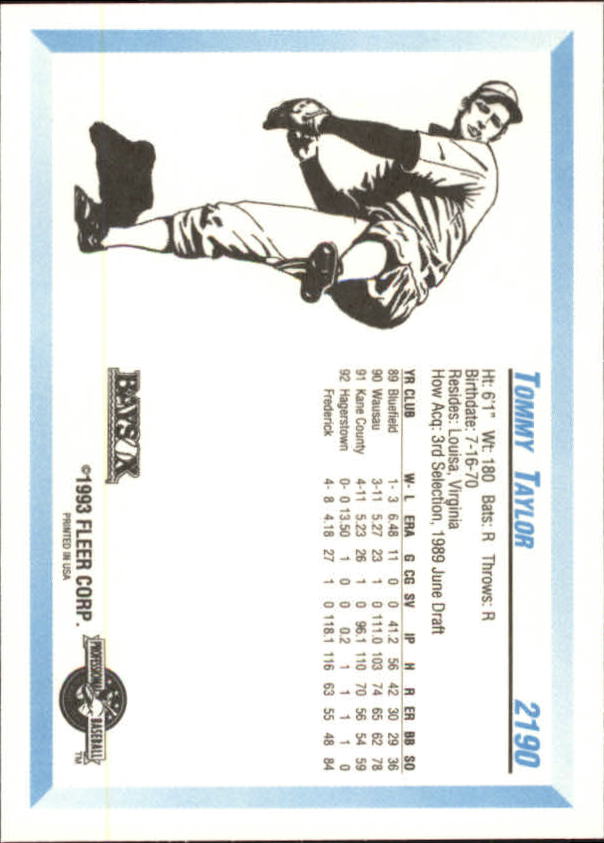 B3144- 1993 Fleer / Procards Mineurs BB Cartes Group3 -vous boutiques Pic- 15+ Sans US
