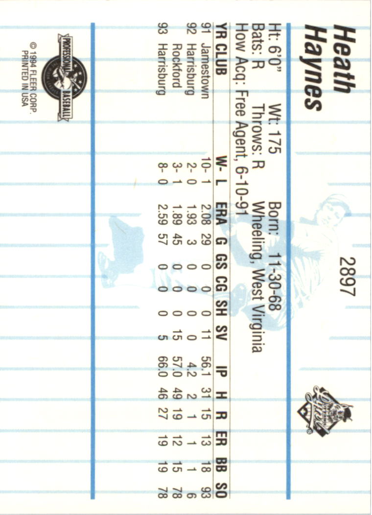 B6600- 1994 Fleer/ProCards Minor League BB Group13 -You Pick- 15+ FREE US SHIP - Picture 67 of 375