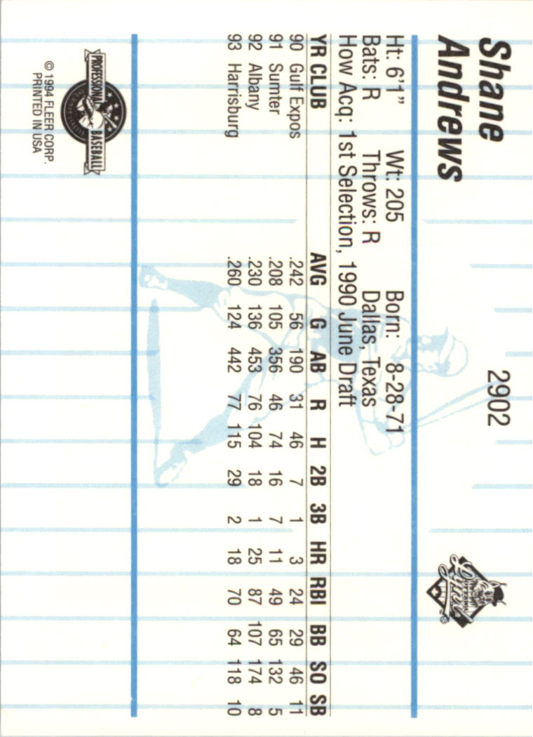 B6600- 1994 Fleer/ProCards Minor League BB Group13 -You Pick- 15+ FREE US SHIP - Picture 77 of 375