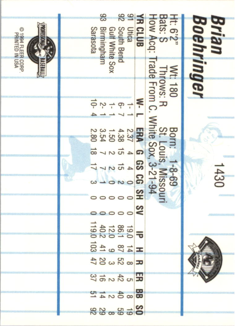 B6600- 1994 Fleer/ProCards Minor League BB Group1 -You Pick- 15+ FREE US SHIP - Picture 23 of 209