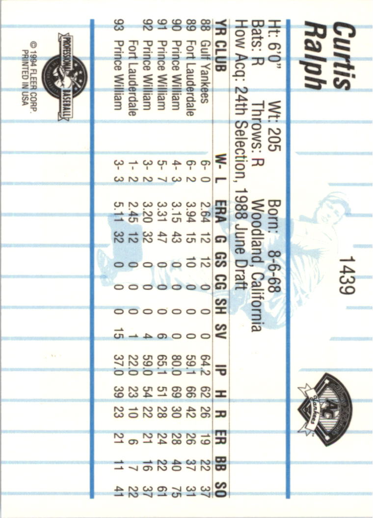 B6600- 1994 Fleer/ProCards Minor League BB Group1 -You Pick- 15+ FREE US SHIP - Picture 41 of 209