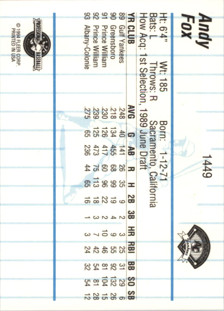 B6600- 1994 Fleer/ProCards Minor League BB Group1 -You Pick- 15+ FREE US SHIP - Picture 59 of 209