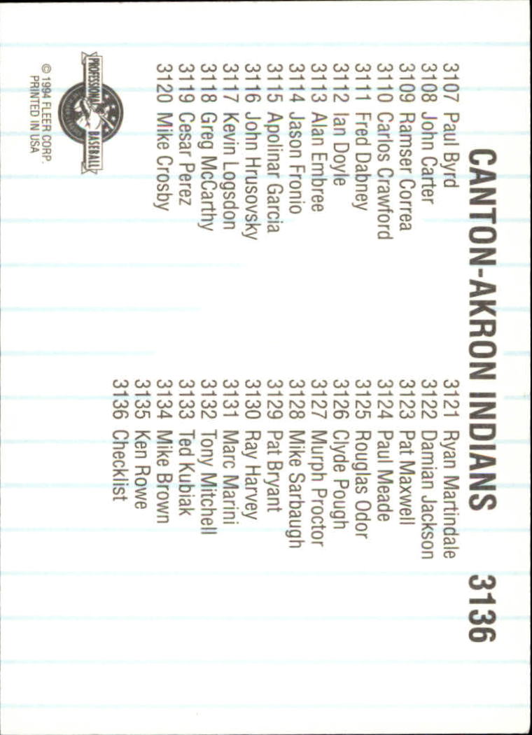 B6600- 1994 Fleer/ProCards Minor League BB Group3 -You Pick- 15+ FREE US SHIP - Picture 206 of 248