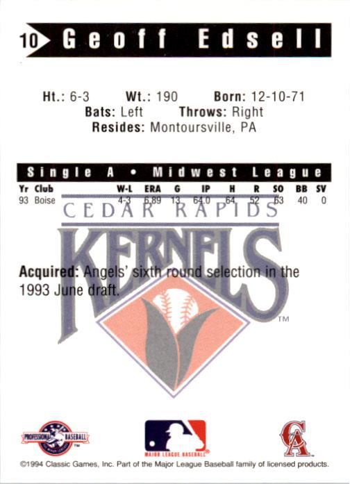 B6356- 1994 Classic Minor League Baseball Cards G1 -You Pick- 15+ FREE US SHIP - Picture 107 of 107