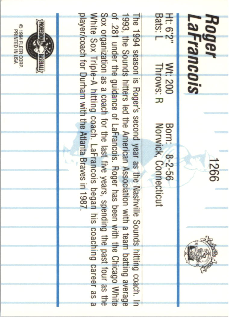 B6600- 1994 Fleer / Procards Minor League BB Group11 -du Pick- 15 + Free US - Bild 219 von 237