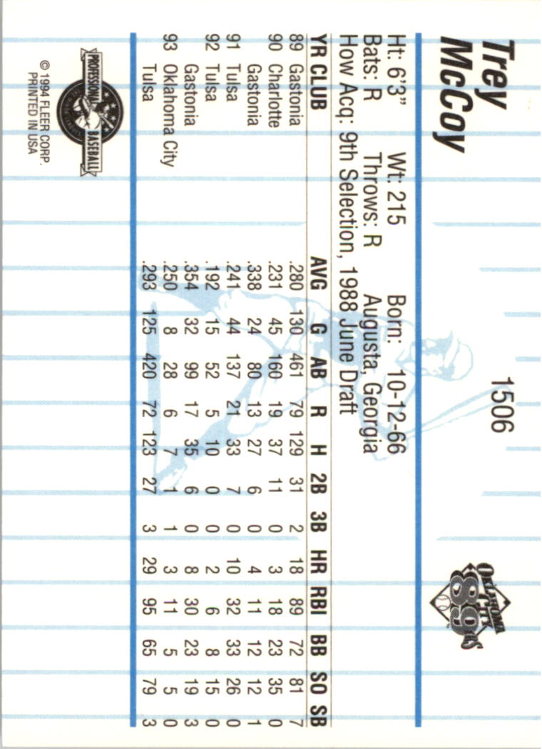 B6600- 1994 Fleer / Procards Minor League BB Group12 -du Pick- 15 + Free US - Bild 200 von 251