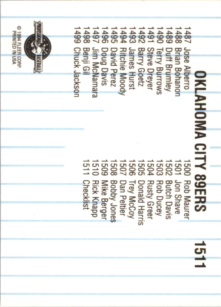B6600- 1994 Fleer / Procards Minor League BB Group12 -du Pick- 15 + Free US - Bild 210 von 251
