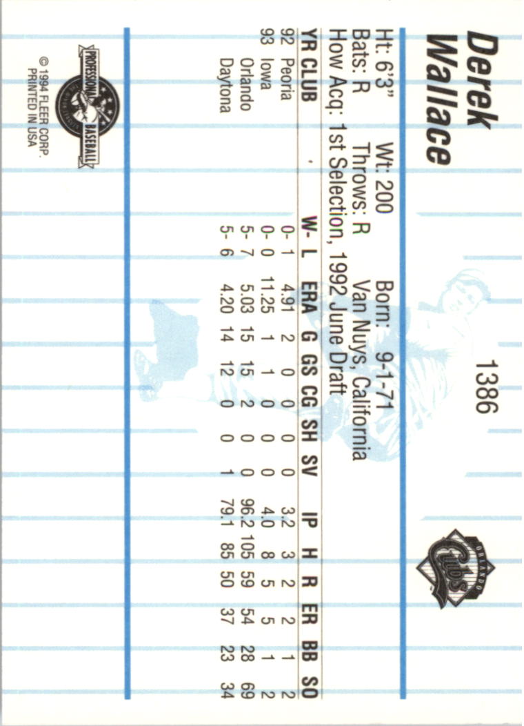 B6600- 1994 Fleer/ProCards Minor League BB Group13 -You Pick- 15+ FREE US SHIP - Picture 7 of 375