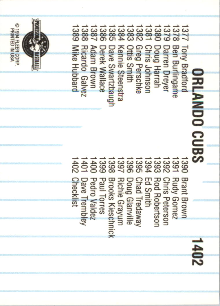 B6600- 1994 Fleer/ProCards Minor League BB Group13 -You Pick- 15+ FREE US SHIP - Picture 39 of 375