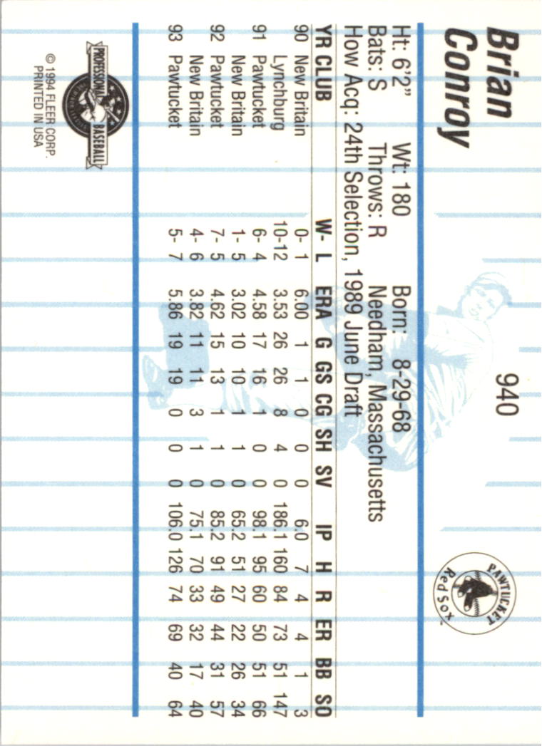 B6600- 1994 Fleer/ProCards Minor League BB Group13 -You Pick- 15+ FREE US SHIP - Picture 101 of 375