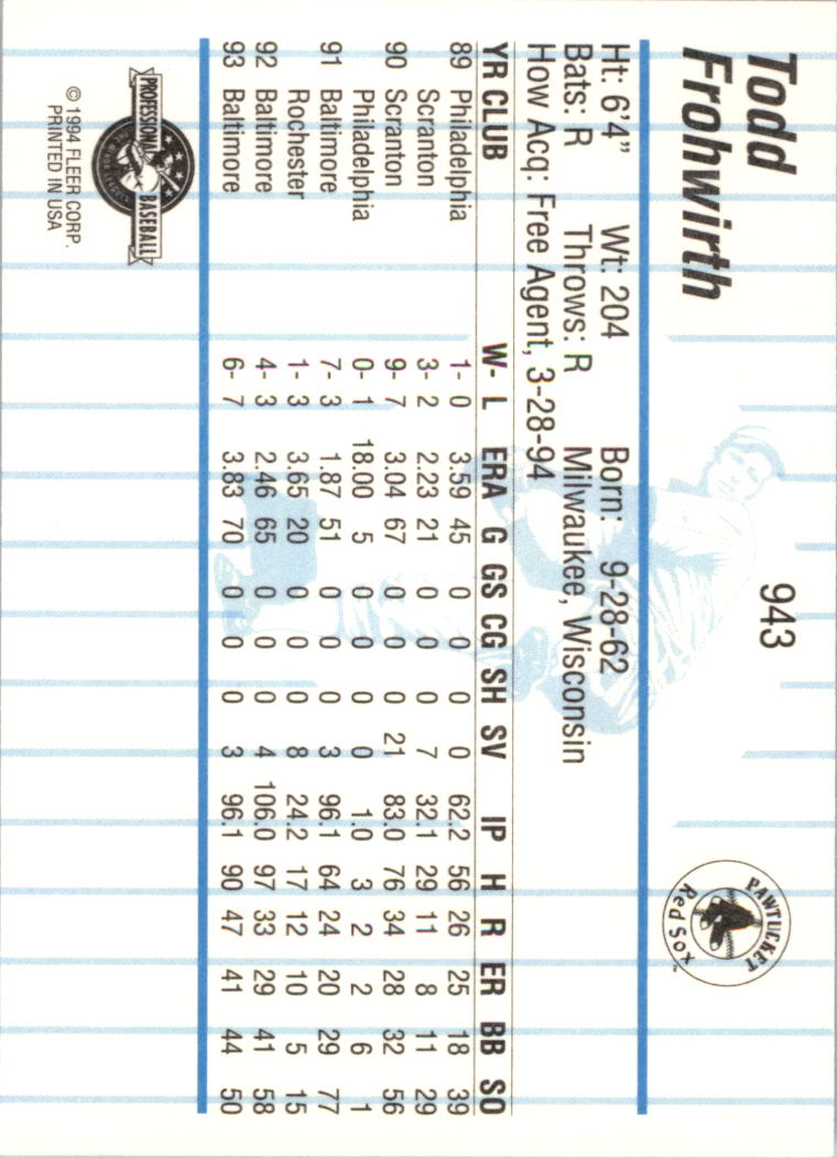 B6600- 1994 Fleer/ProCards Minor League BB Group13 -You Pick- 15+ FREE US SHIP - Picture 107 of 375