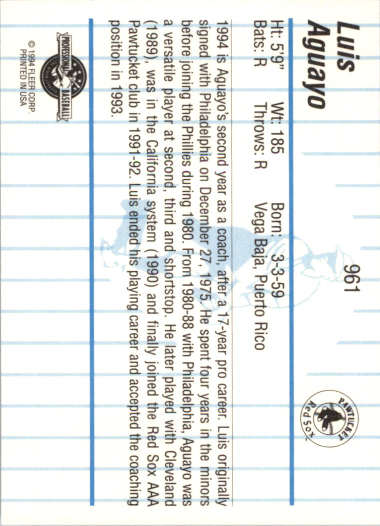 B6600- 1994 Fleer/ProCards Minor League BB Group13 -You Pick- 15+ FREE US SHIP - Picture 133 of 375