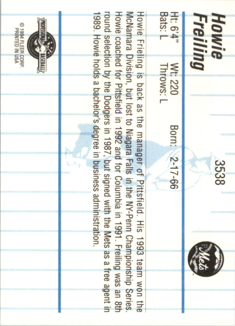 B6600- 1994 Fleer/ProCards Minor League BB Group13 -You Pick- 15+ FREE US SHIP - Picture 289 of 375