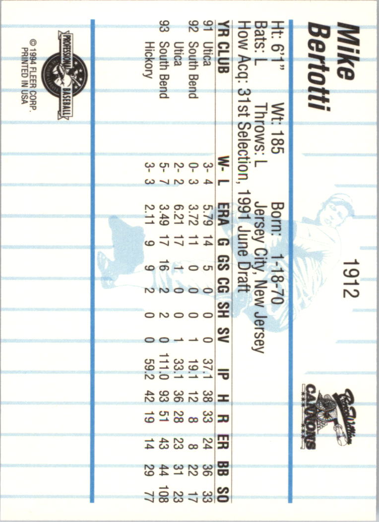 B6600- 1994 Fleer/ProCards Minor League BB Group13 -You Pick- 15+ FREE US SHIP - Picture 311 of 375