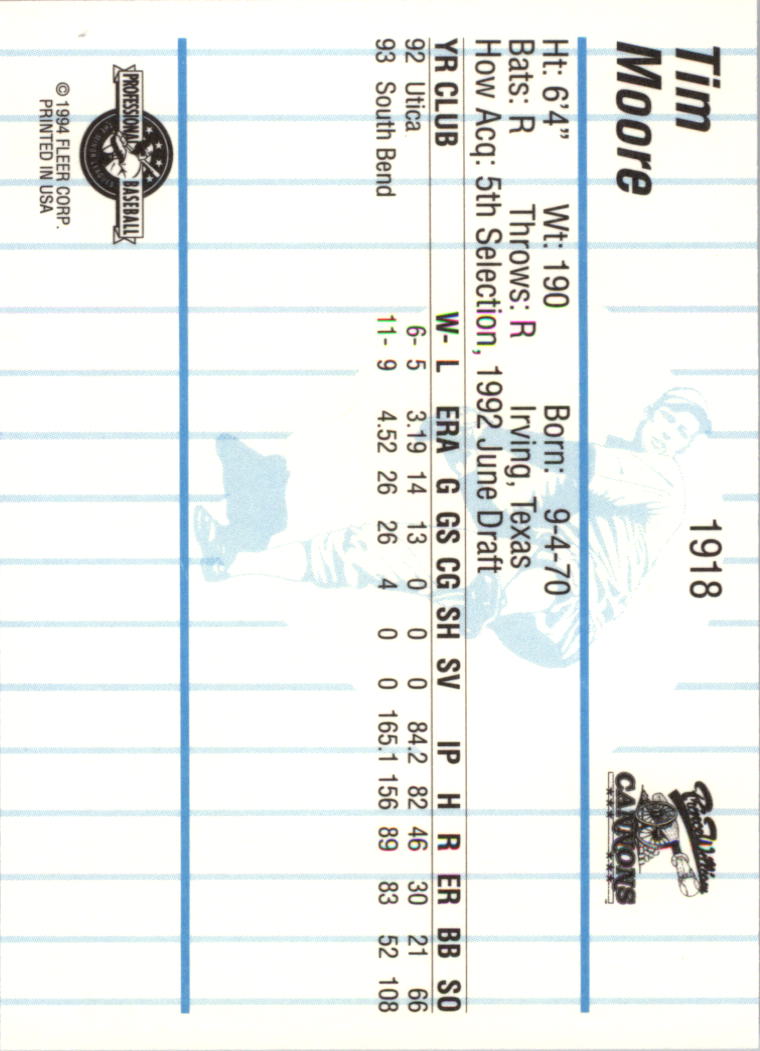 B6600- 1994 Fleer/ProCards Minor League BB Group13 -You Pick- 15+ FREE US SHIP - Picture 323 of 375