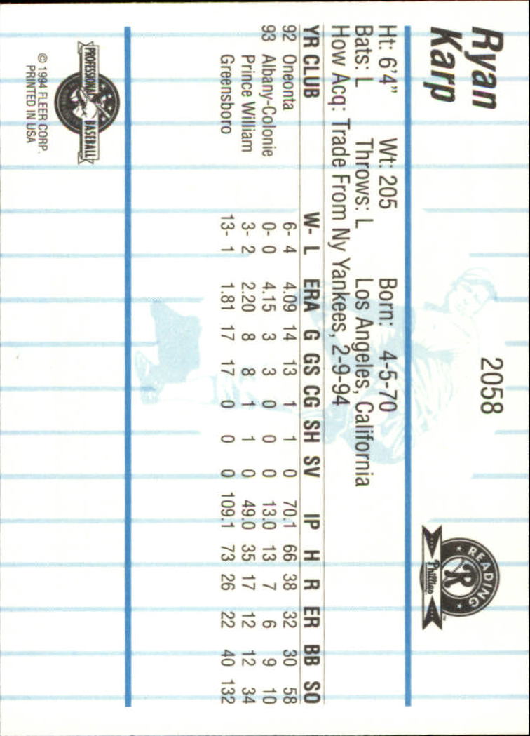 B6600- 1994 Fleer / Procards Minor League BB Group14 -du Pick- 15 + Free US - Bild 25 von 191