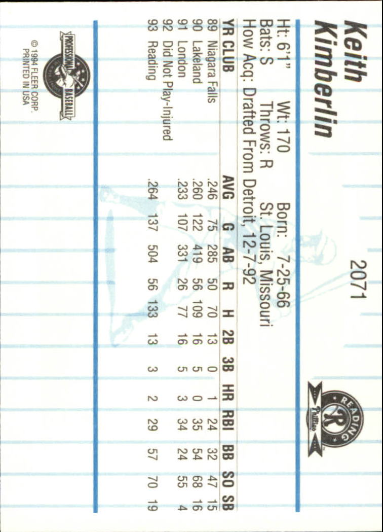 B6600- 1994 Fleer / Procards Minor League BB Group14 -du Pick- 15 + Free US - Bild 51 von 191