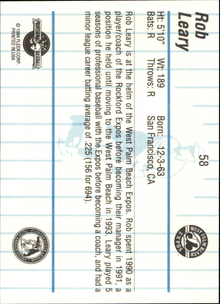 B6600- 1994 Fleer/ProCards Minor League BB Group18 -You Pick- 15+ FREE US SHIP - Picture 149 of 159