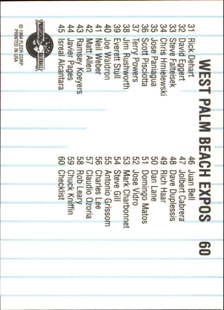 B6600- 1994 Fleer/ProCards Minor League BB Group18 -You Pick- 15+ FREE US SHIP - Picture 153 of 159