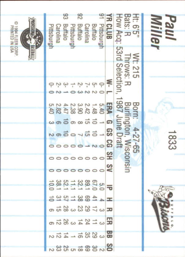 B6600- 1994 Fleer/ProCards Minor League BB Group3 -You Pick- 15+ FREE US SHIP - Picture 115 of 248