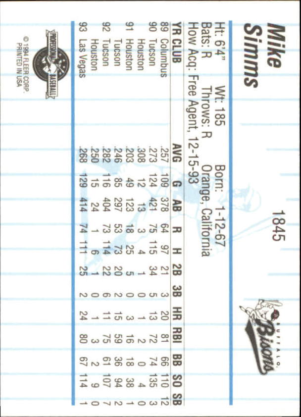 B6600- 1994 Fleer/ProCards Minor League BB Group3 -You Pick- 15+ FREE US SHIP - Picture 139 of 248