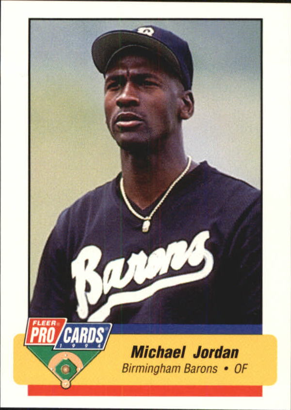 Michael Jordan baseball card (Birmingham Barons - Chicago White