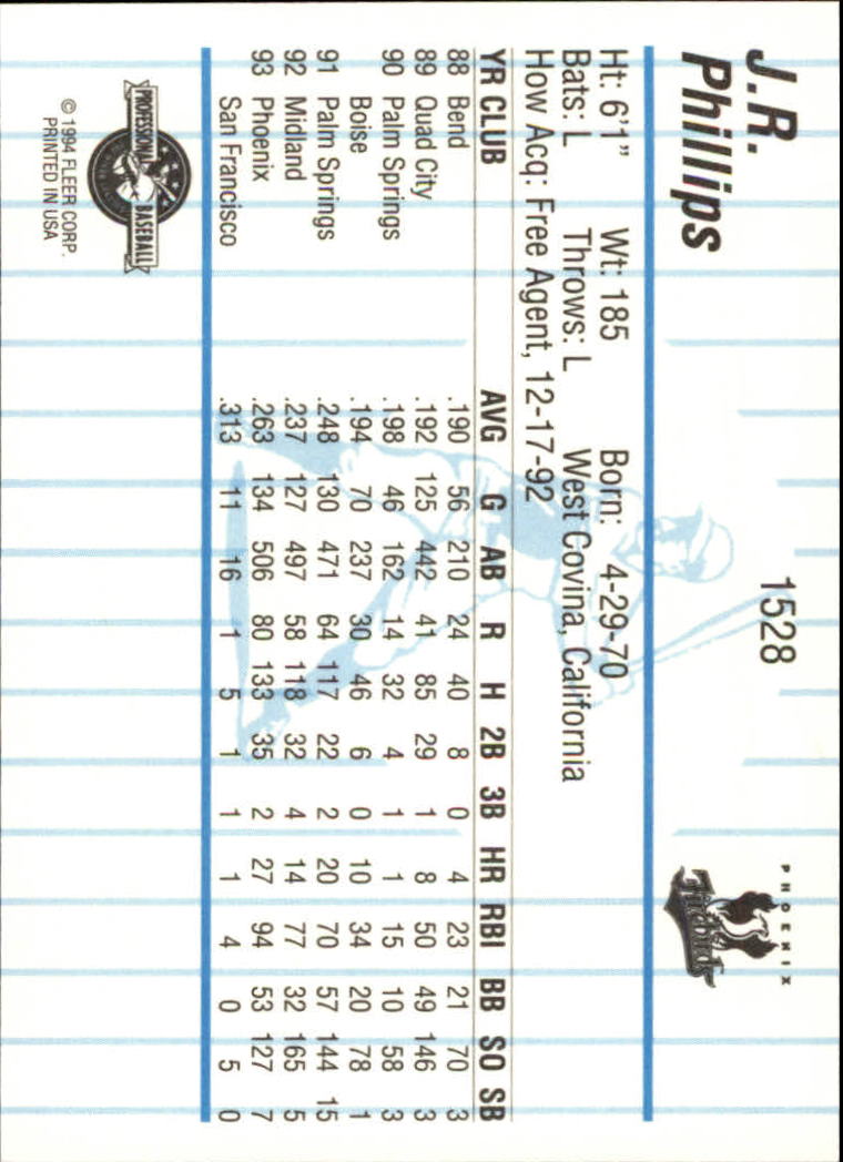 B6600- 1994 Fleer/ProCards Minor League BB Group13 -You Pick- 15+ FREE US SHIP - Picture 219 of 375