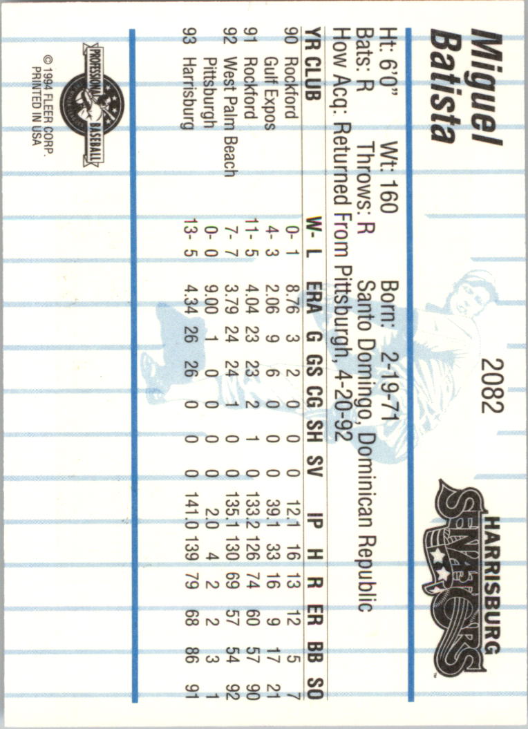 B6600- 1994 Fleer/ProCards Minor League BB Group7 -You Pick- 15+ FREE US SHIP - Picture 117 of 137